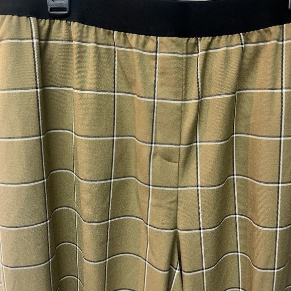 Lane Bryant olive Green Checkered Pants - Picture 2 of 5